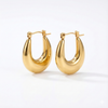 ALB Custom Gold Oval Hoop Earrings