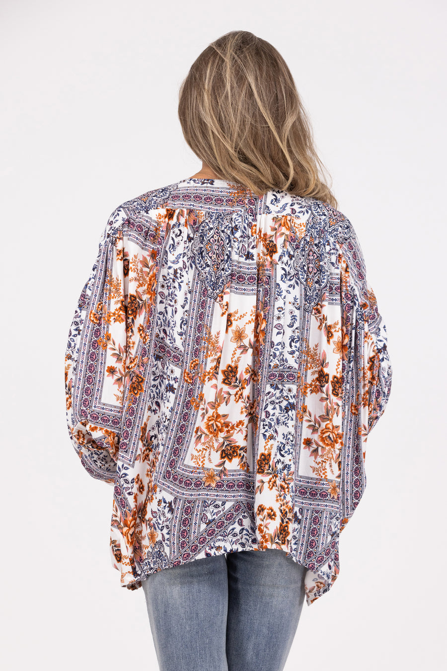 Laugh With Me Women's Lightweight Ruched Kimono *Final Sale*