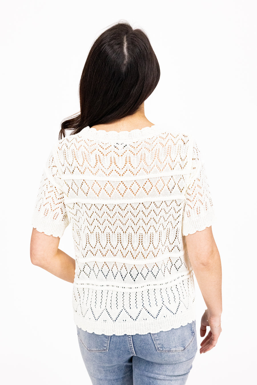 Make The Date Women's Short Sleeve Solid Knit Top