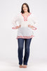 Take a Chance Women's Embroidered Pom Pom Long Sleeve Top