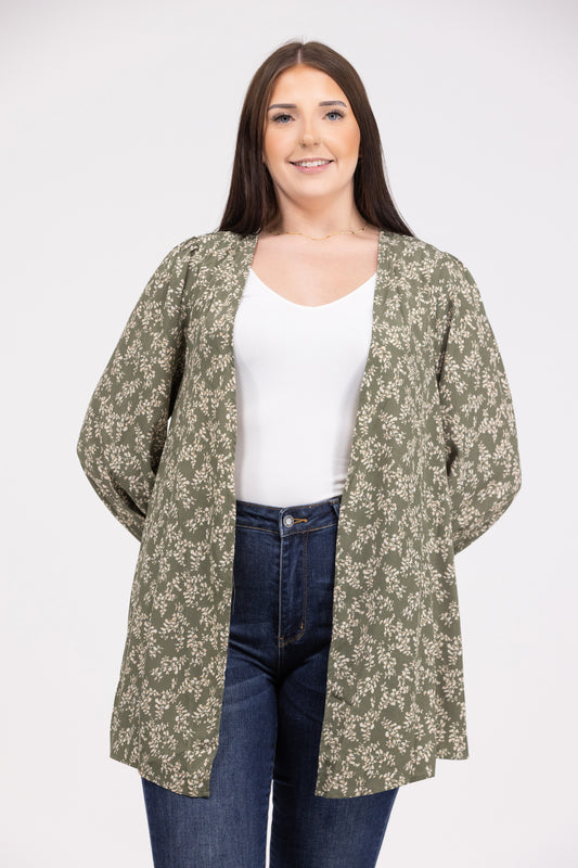 Keep The Chill Off Women's Floral Open Front Kimono *Final Sale*