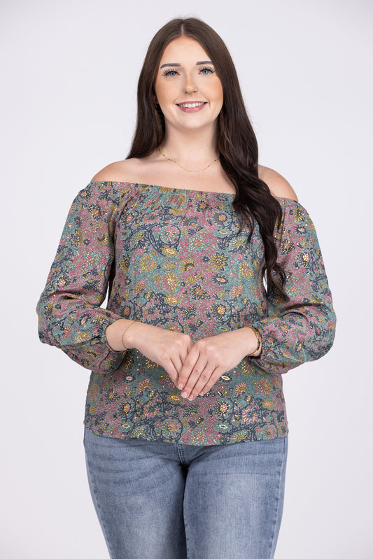 Shiny Happy People Women's Off The Shoulder Top