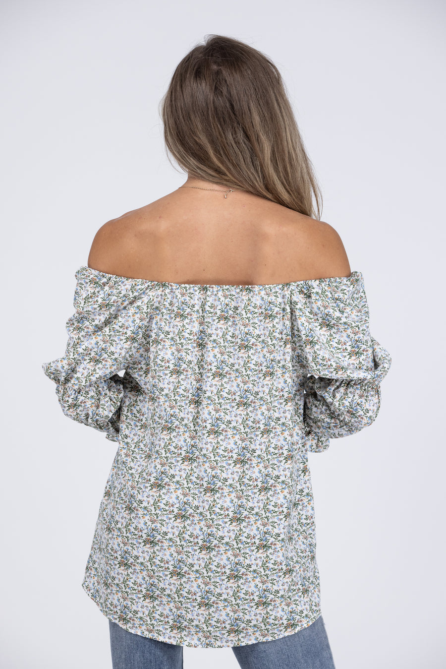 In The Details Women's Cinched Flowy Tiered Off The Shoulder Top *Final Sale*