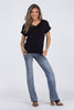 Dynamite Women's Modern Open Back Short Sleeve Top *Final Sale*