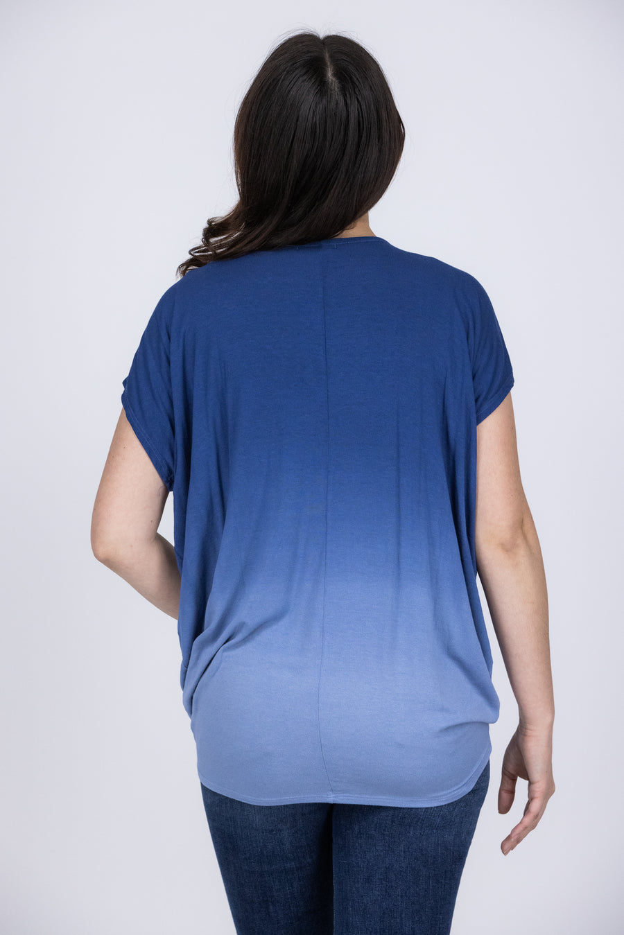 Snap Off Women's Ombre Short Sleeve Top *Final Sale*