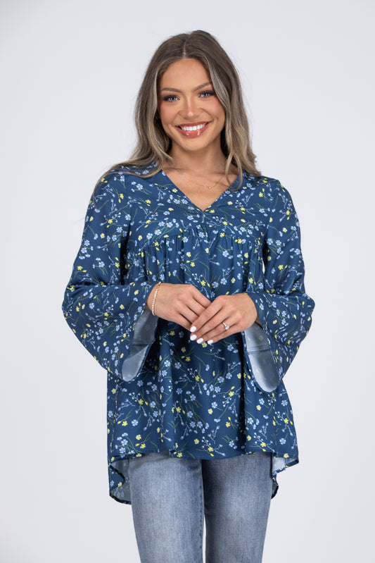 No Concerns Women's Baby Doll Long Sleeve Top *Final Sale*