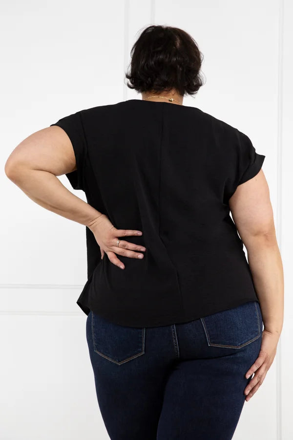 Cool Comfort Women's Versatile Cuffed Short Sleeves Top