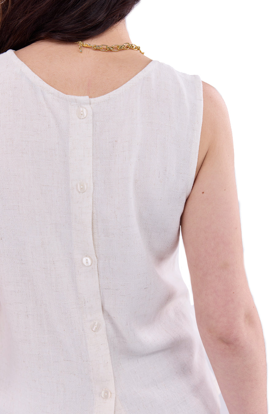 Women's Back Button Down Tank Top