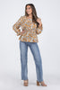 Like It Like That Women's Floral Flared Hem Long Sleeve Top *Final Sale*