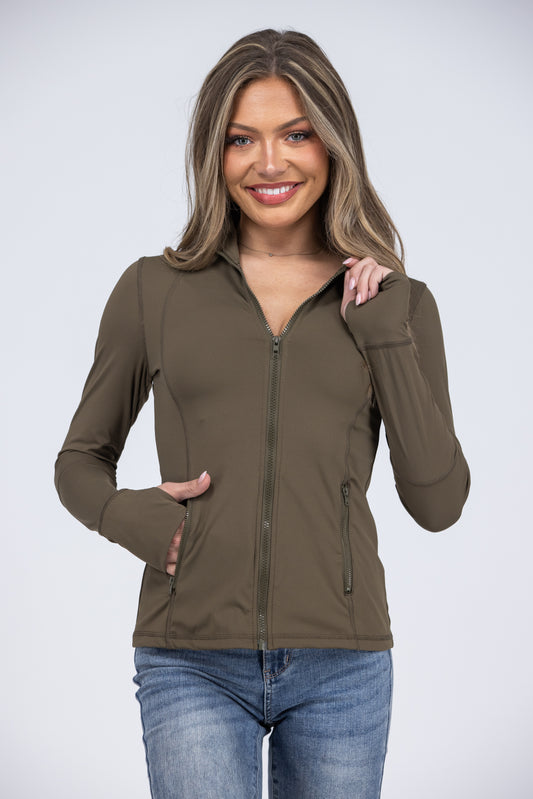 Nothing Is Stopping You Women's Mock Neck Zip Up Jacket *Final Sale*