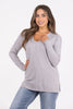 Minutes Pass Women's V-Neck Long Sleeve Top