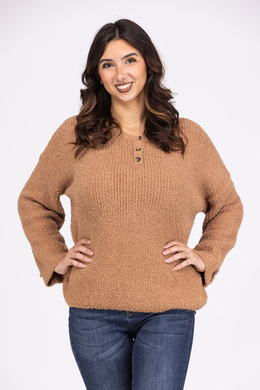 Off Day Women's Soft Henley Long Sleeve Top *Final Sale*