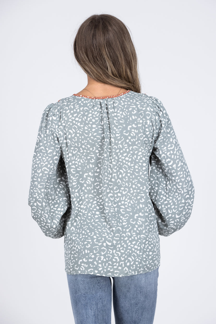 Feeling Bold Women's Embroidered Animal Print Long Sleeve Top *Final Sale*