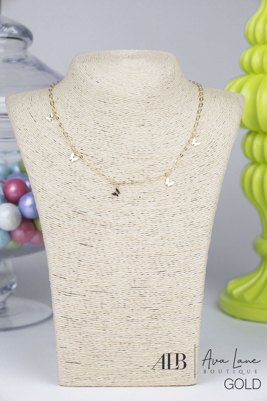 B.b Lila Flutter Away Butterfly Choker