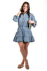 Women's Button Up Tiered Denim Dress