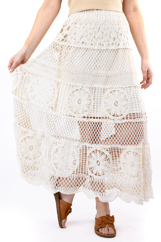 Women's Crochet Maxi Skirt