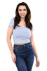 Women's Slim-Fit Square Neck Short Sleeve Top *Final Sale*