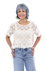 Women's Crochet Short Sleeve Top