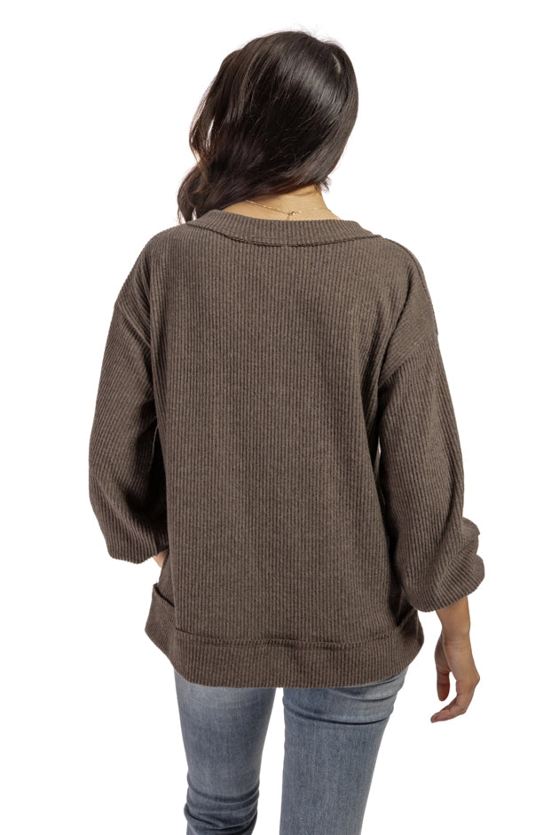 Women's Lightweight Ribbed Long Sleeve Top