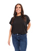 Women's Relaxed Textured Short Sleeve Top