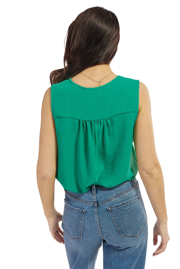 Women's Textured V-Neck Tank Top