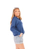 Women's Quarter Zip Hoodie - Navy