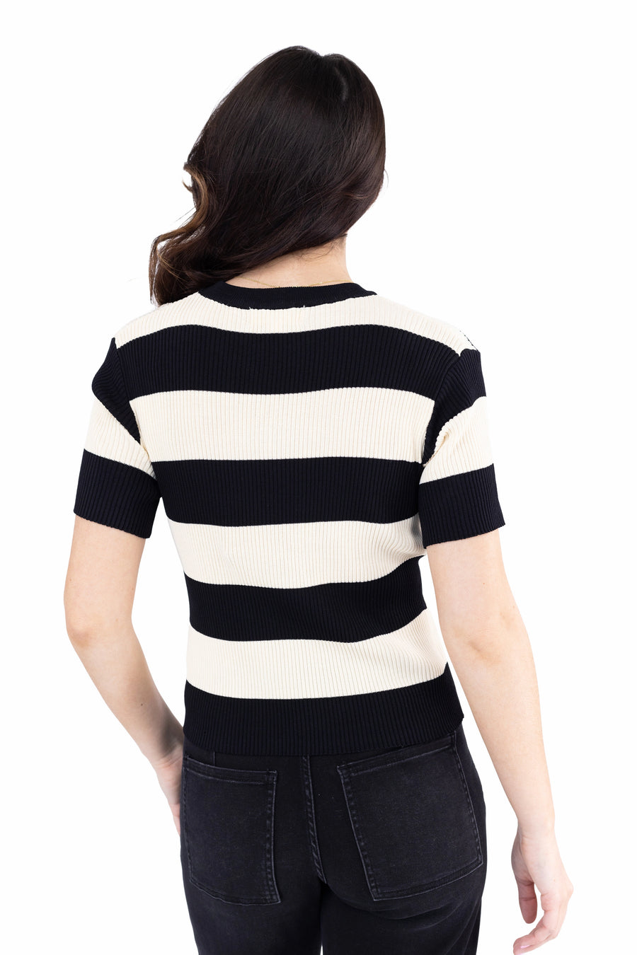 Women's Stripe Short Sleeve Top