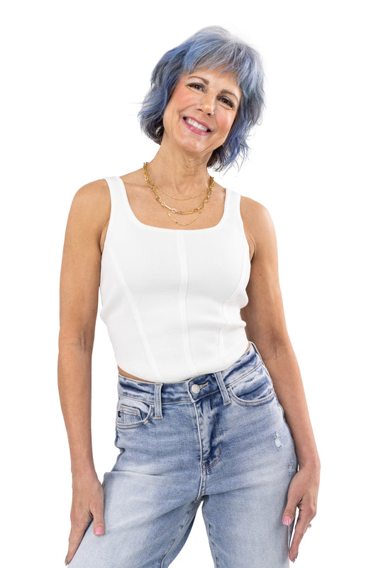 Women's Knitted Corset Tank Top