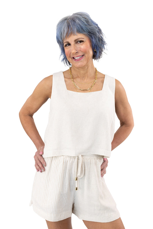 Women's Modern Square Neck Lined Tank Top