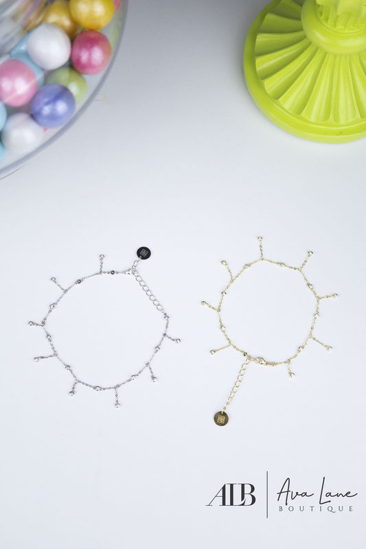 B.b Lila Dynamic Duo Gemstone Anklet