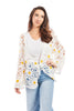 Women's Floral Crochet Long Sleeve Cardigan