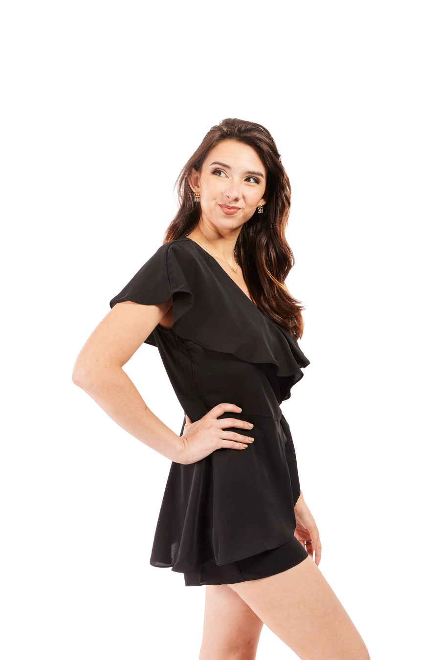 Meet Me In The Morning Women's Front Tie Wrap Around Romper