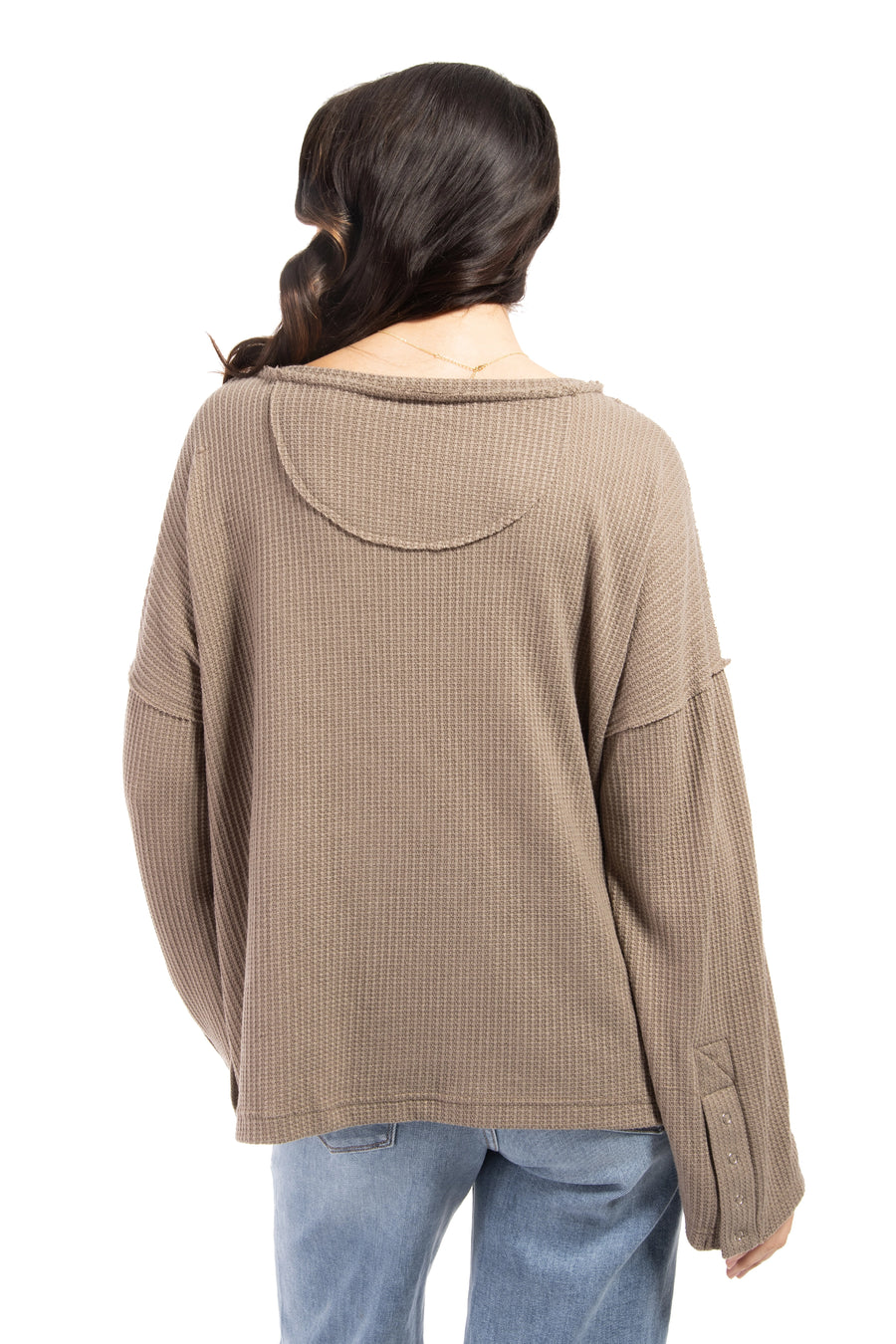 Easy Said Women's Waffle Knit Long Sleeve Top *Final Sale*