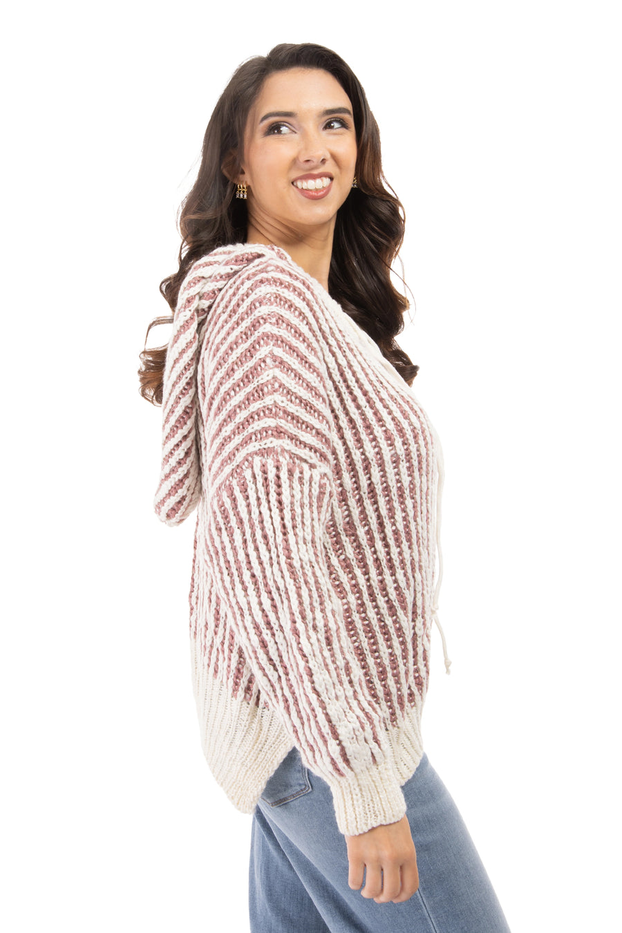 Party It Up Women's Knit Long Sleeve Hooded Sweater
