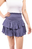 Adorable Women's Smocked Waist Ruffled Hem Mini Skort *Final Sale*