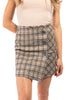 Plaid To Me Mini Women's Asymmetrical Hem with Belt Skort *Final Sale*