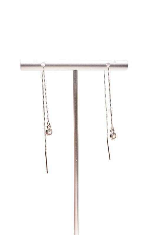 B.b Lila Corina Threader Earrings