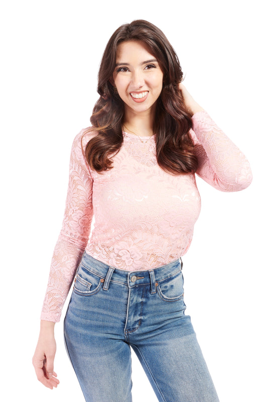 Women's Floral Lace Long Sleeve Shirt