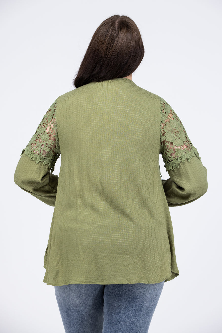 Eyes On You Women's Crocheted Long Sleeve Top