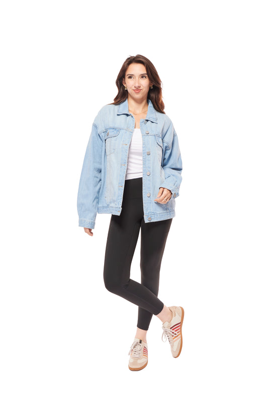 Risen Women's Classic Button Up Denim Jacket