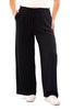 High-Waist Solid Woven Pants