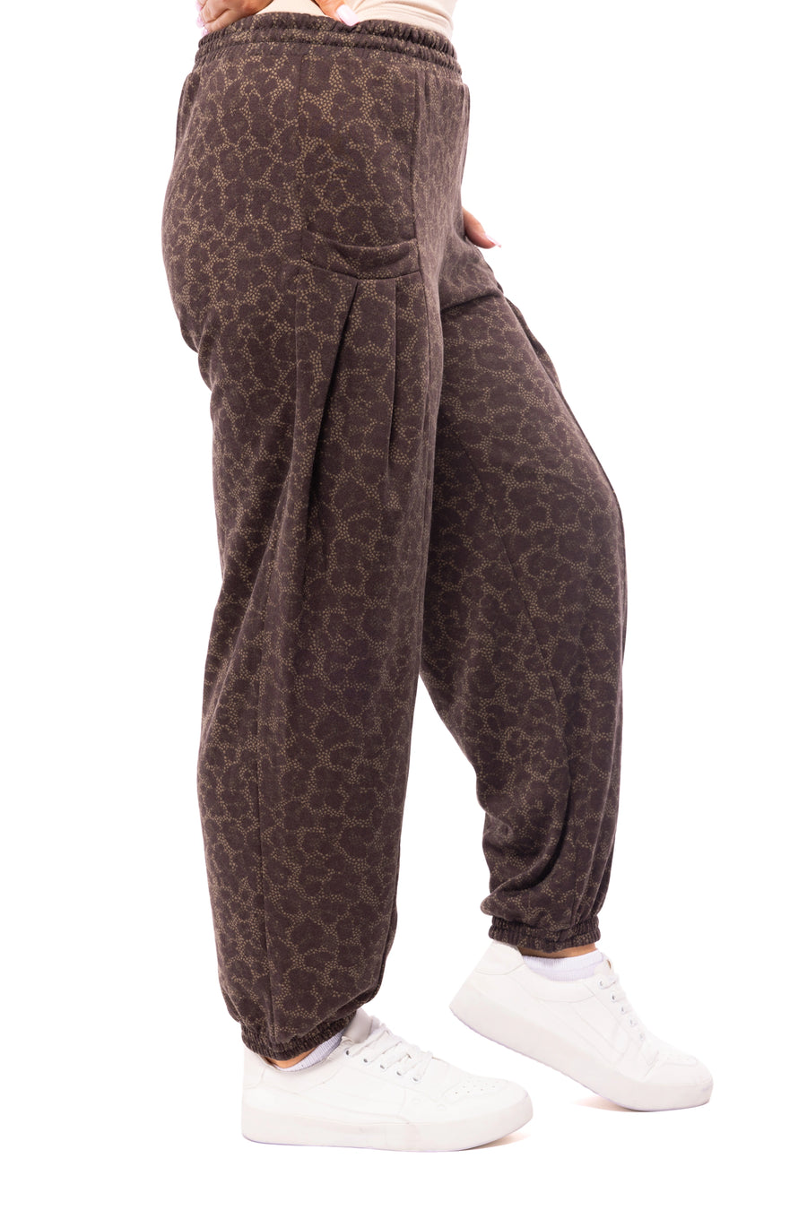 Jungle Heart Women's Pleated Balloon Pocket Pants *Final Sale*