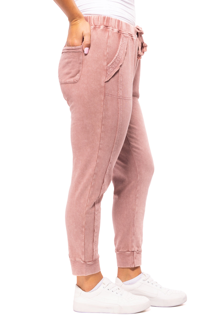 Nowhere To Run Women's Exposed Seam Knit Joggers *Final Sale*