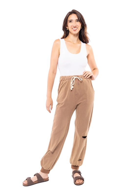 Vanilla Spice Women's Distressed Jogger Pants