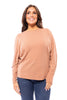 Peace Of Mind Women's Ribbed Paneled Long Sleeve Pullover Top *Final Sale*