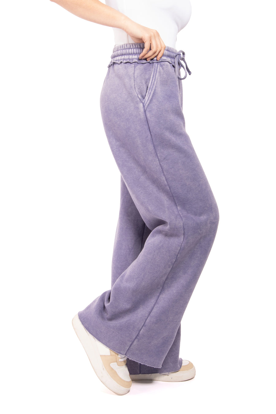Women's Acid Wash Palazzo Sweatpants