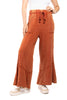 Women's Casual Exposed Seam Flare Pants
