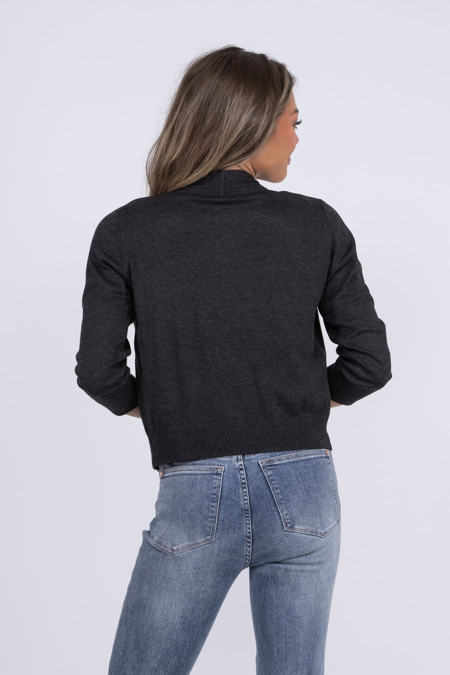 Open Bolero Women's Everyday 3/4 Sleeve Cardigan