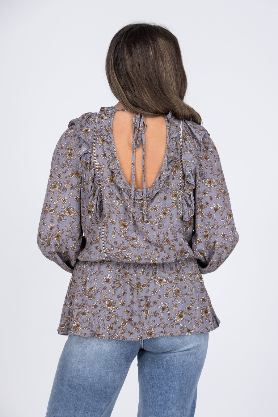 Graceful Women's Floral Long Sleeve Top *Final Sale*