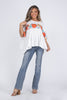 Love, Life, Live Women's Embroidered Flowy Poncho Top